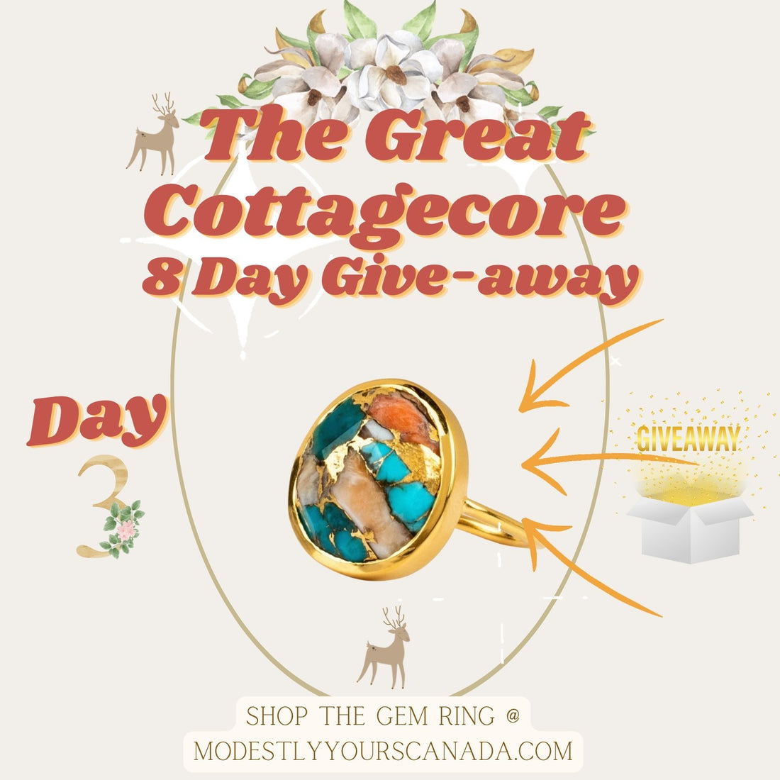 Day #3 of The Great Cottagecore Give-away! - Modestly Yours