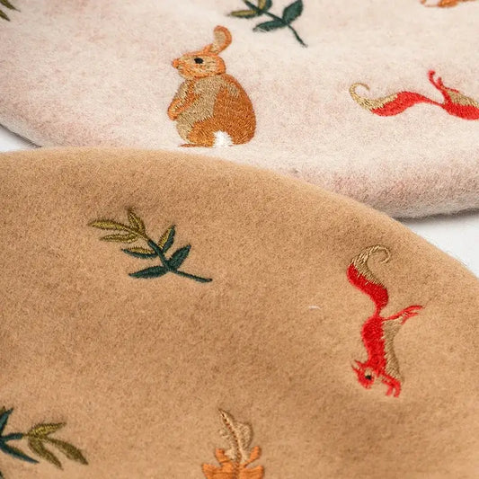 Autumn Forest 100% Wool Beret