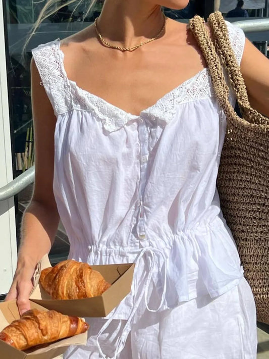 Camille Cami Drawstring Tank Top