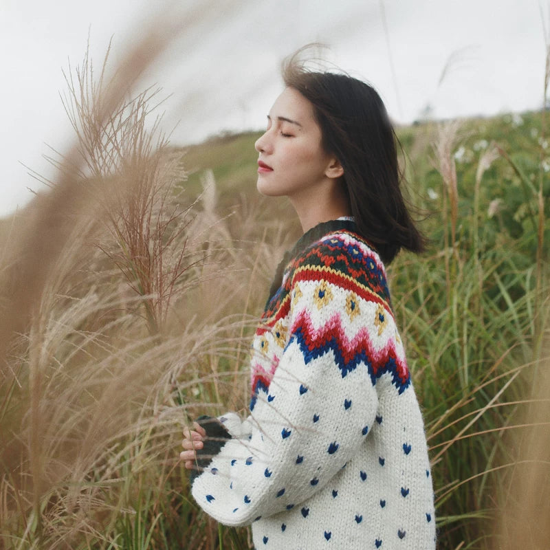 Fair Isle Icelandic Handmade 100% Wool Cardigans