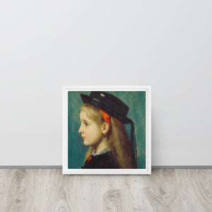 Jean-Jacques Henner, Alsatian Girl, Framed canvas