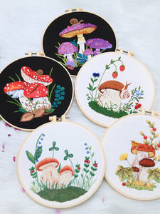 Embroidery Kit, Mushroom Fauna - Modestly Yours