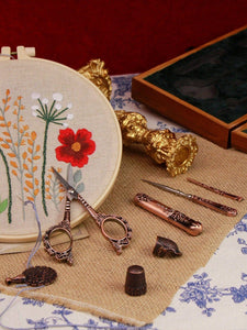 Vintage Sewing Embroidery Box Kit - Modestly Yours