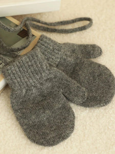 Modestly Yours GRAY 100% Baby Cashmere Knitted Mittens