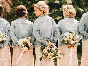 Custom Bridal Jacket Customize With Name, Date on Wrist Modestly Yours