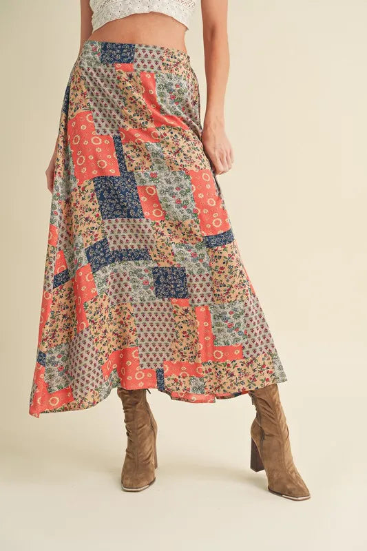 Aemi + Co Printed Maxi Skirt