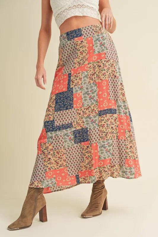Aemi + Co Printed Maxi Skirt