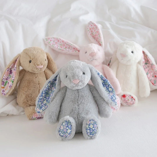 Bonnie Rabbit Plush, Soft Pastel Floral
