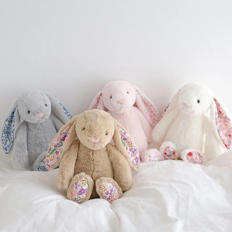 Bonnie Rabbit Plush, Soft Pastel Floral