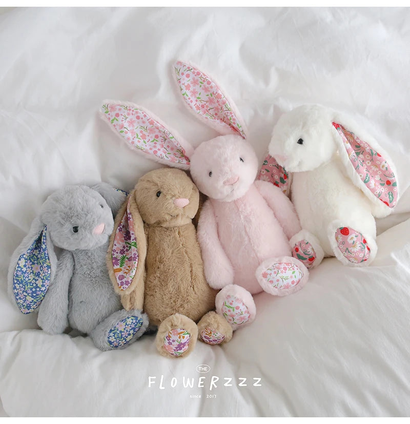 Bonnie Rabbit Plush, Soft Pastel Floral