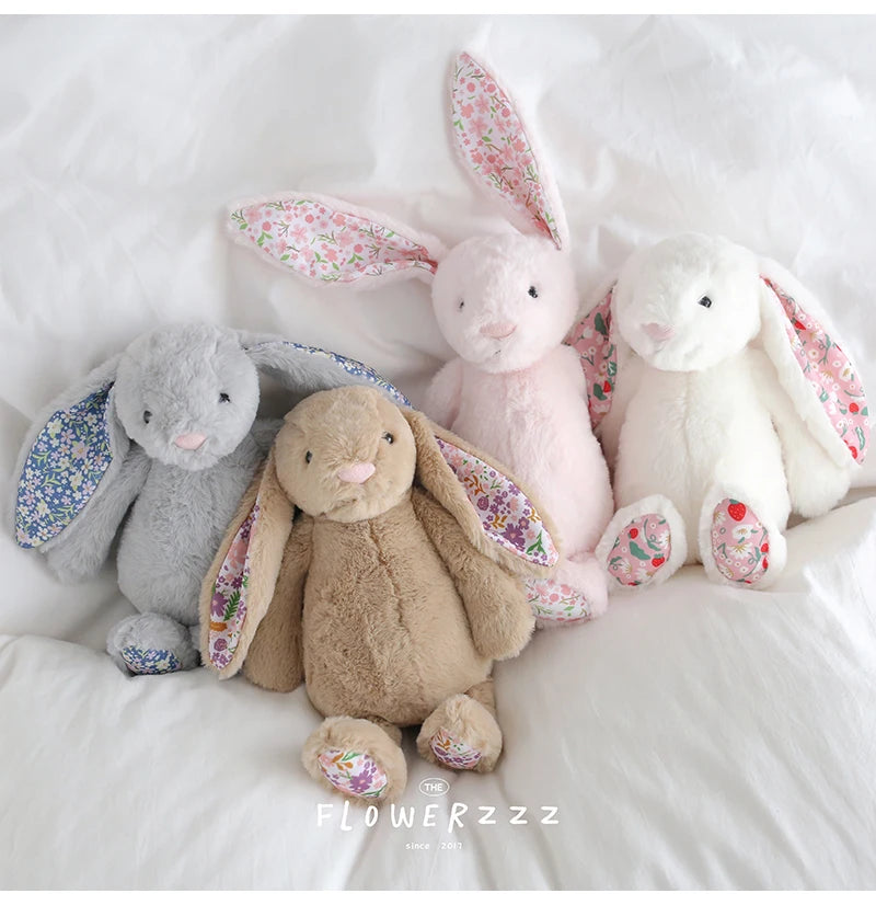 Bonnie Rabbit Plush, Soft Pastel Floral