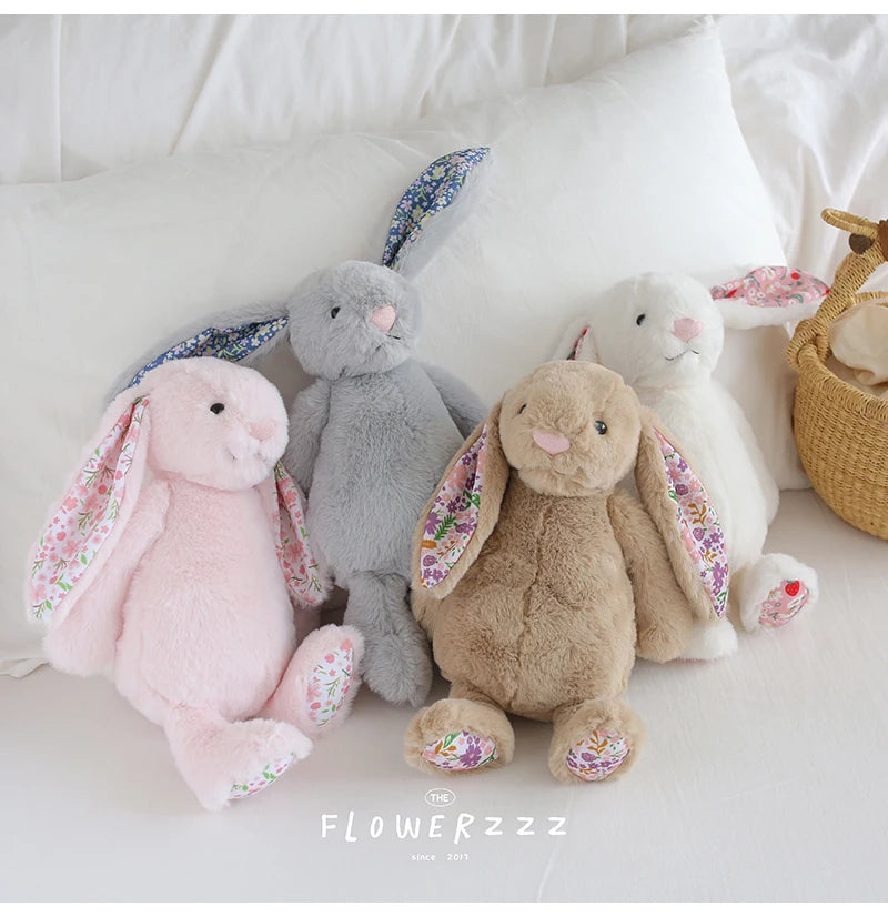 Bonnie Rabbit Plush, Soft Pastel Floral
