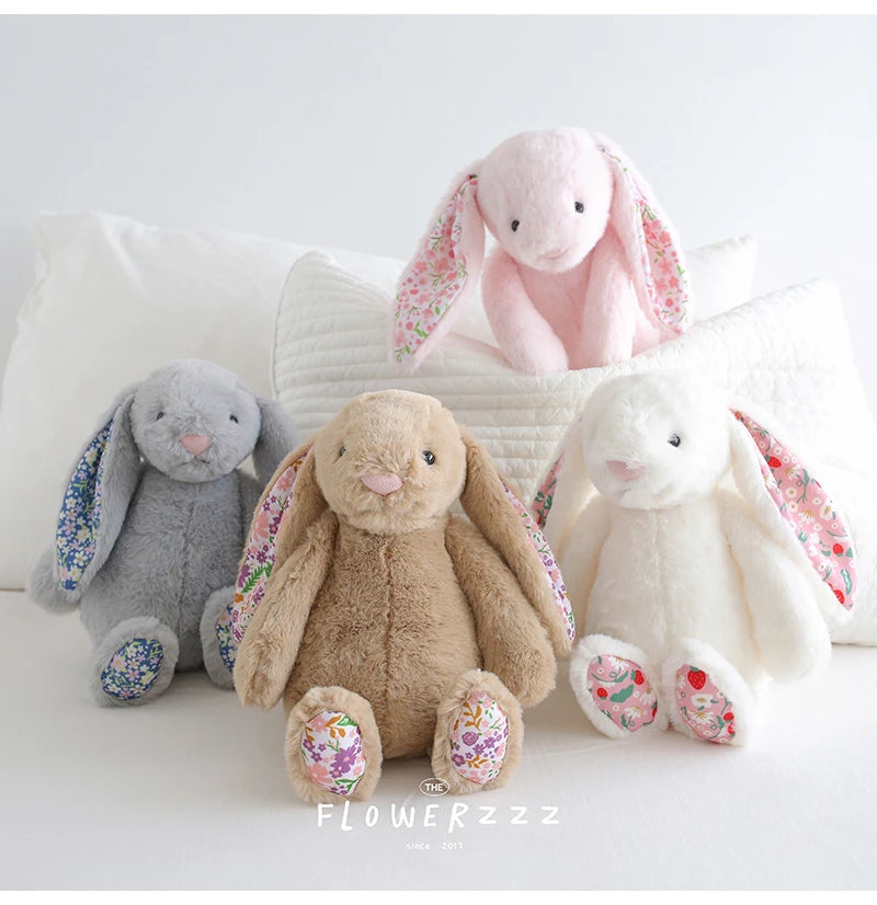 Bonnie Rabbit Plush, Soft Pastel Floral