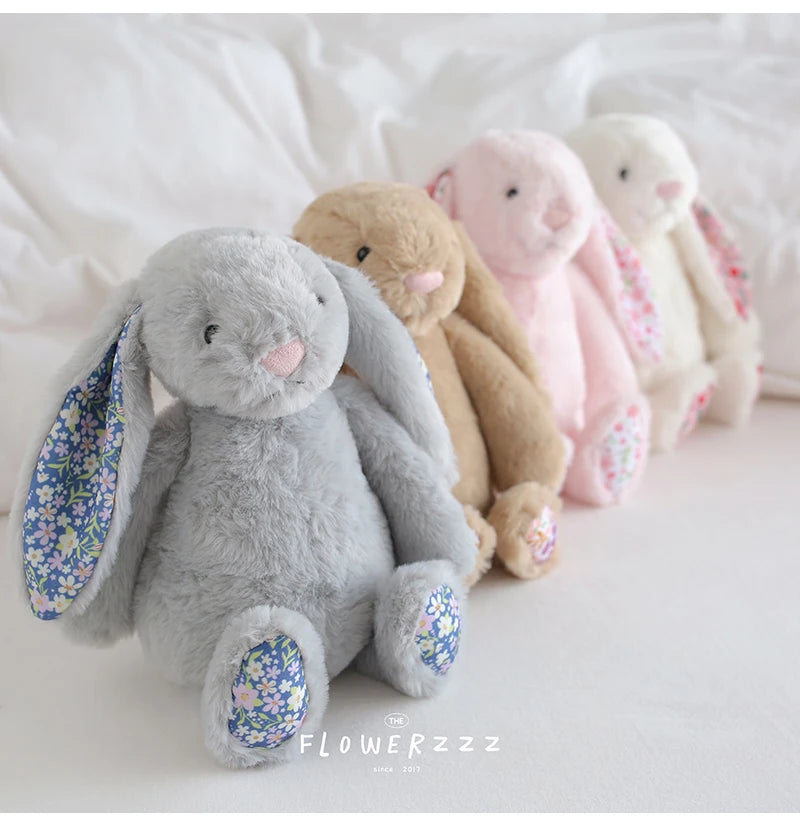Bonnie Rabbit Plush, Soft Pastel Floral