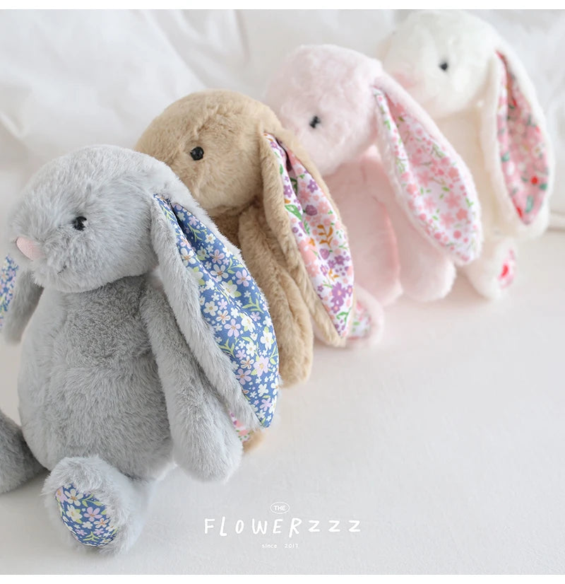 Bonnie Rabbit Plush, Soft Pastel Floral