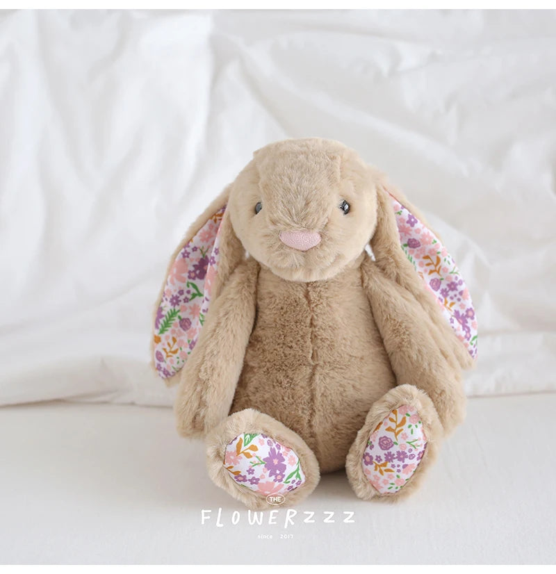 Bonnie Rabbit Plush, Soft Pastel Floral