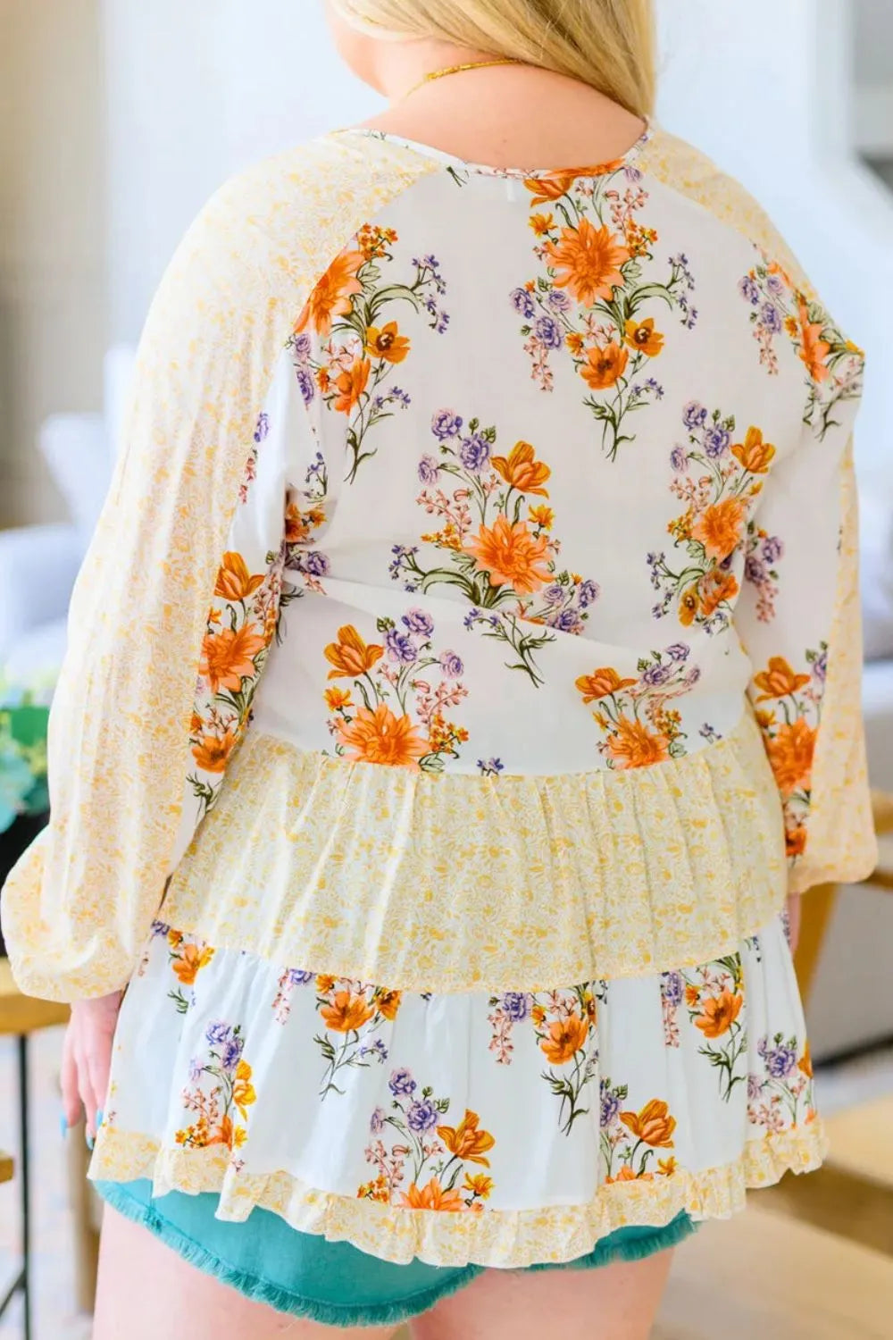 Butter Cream Blouse, Long Sleeve Plus