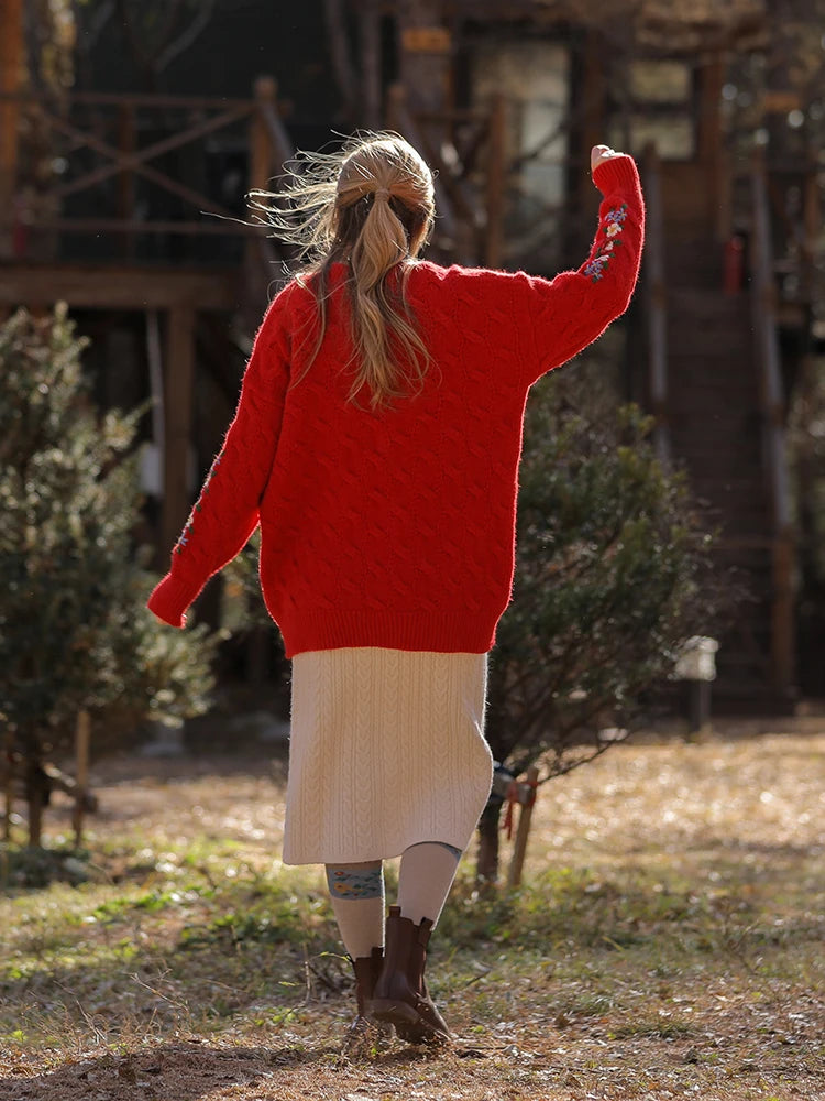 Vintage Embroidered Diana Sweater