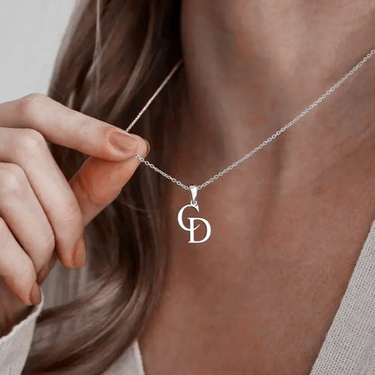 Jenine Elegant Custom Initials Necklace, Personalize Jewelry