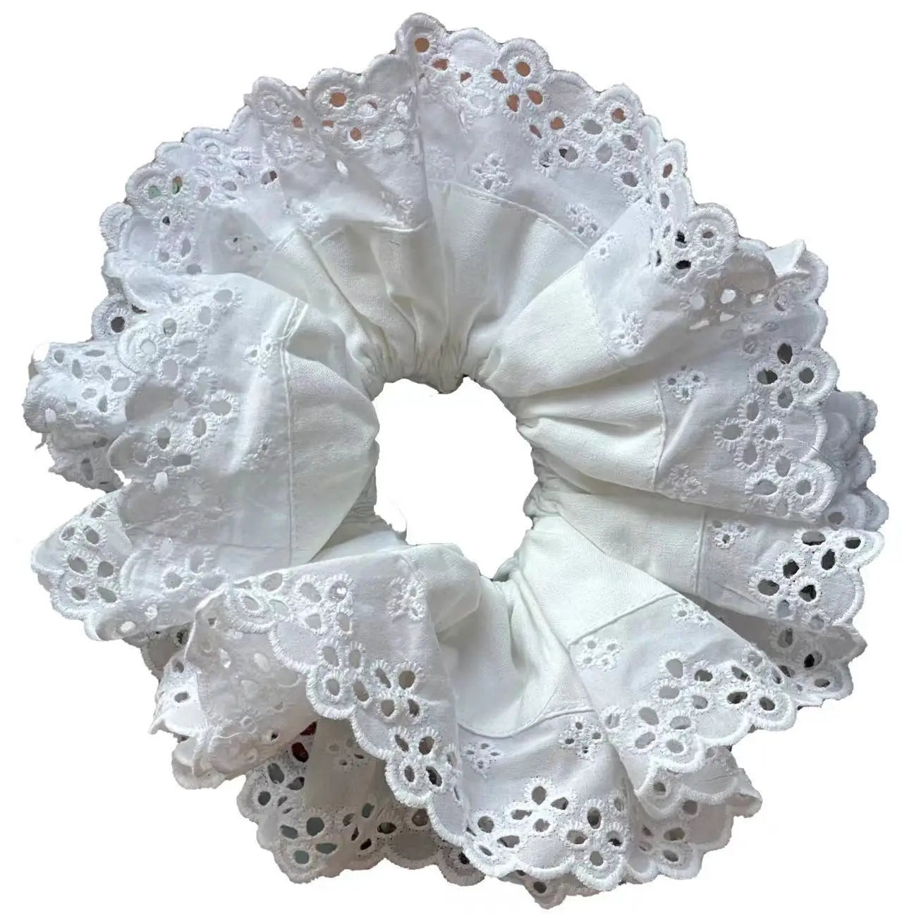 Lace French Hair Scrunchie, Elastic