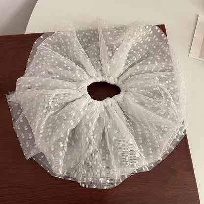 Lace French Hair Scrunchie, Elastic