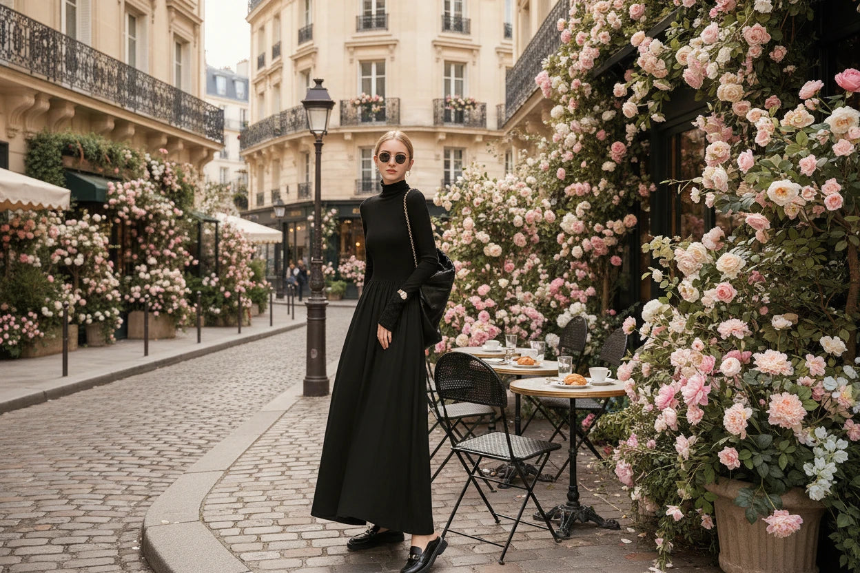 Mod Dress Full Length with Turtleneck