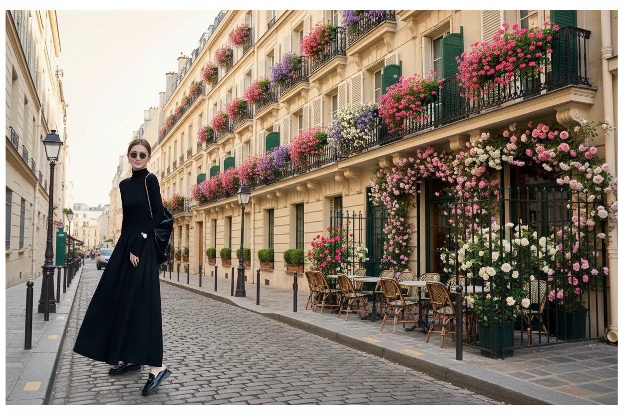 Mod Dress Full Length with Turtleneck