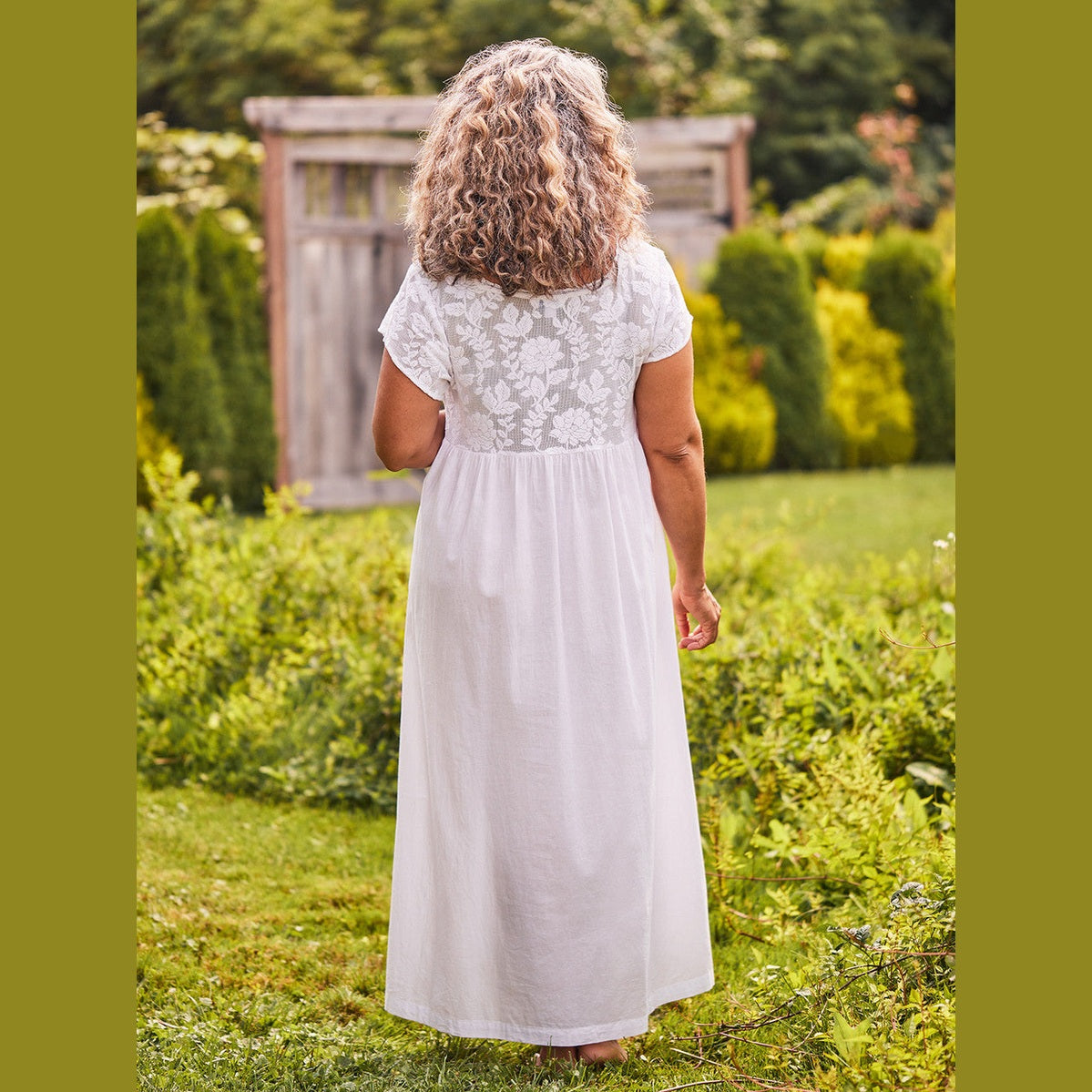 Chantilly Nighty White Cotton