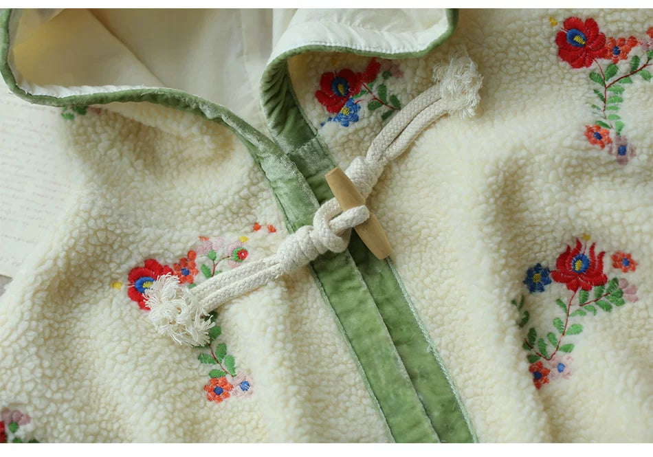 Embroidered Floral Dream Hooded Cloak