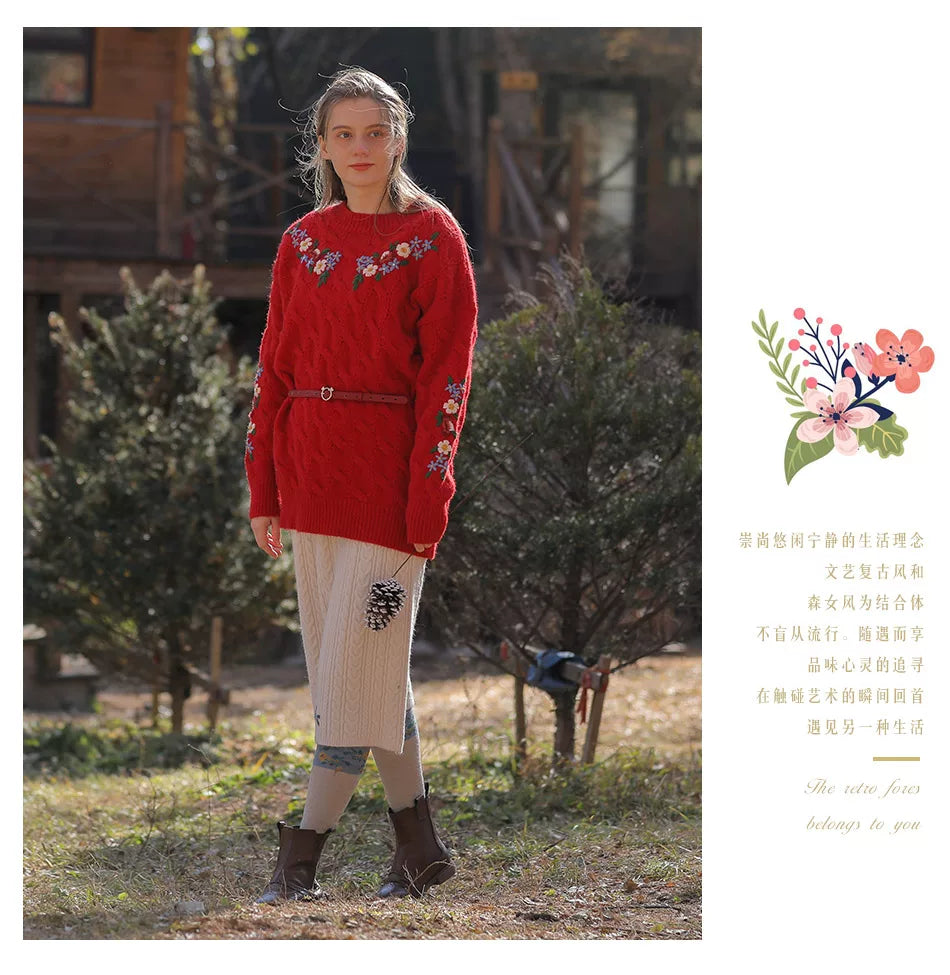 Vintage Embroidered Diana Sweater