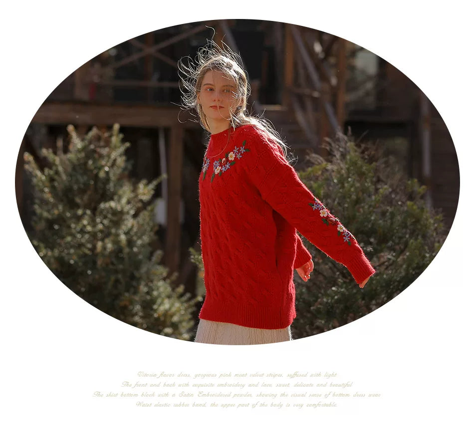 Vintage Embroidered Diana Sweater