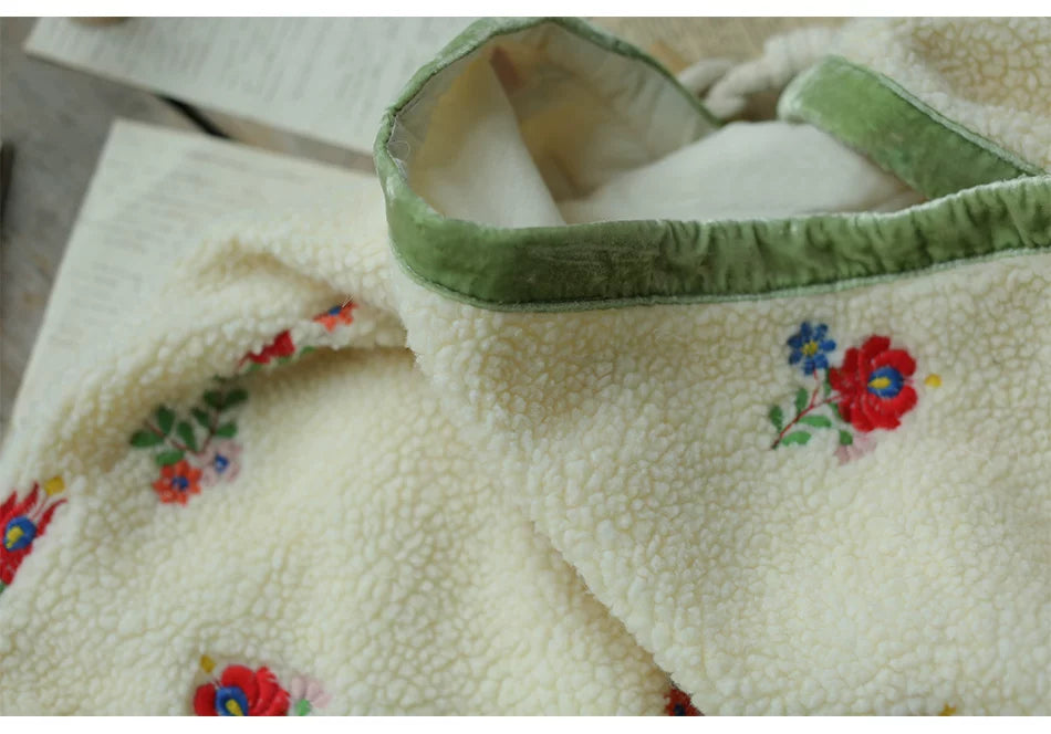 Embroidered Floral Dream Hooded Cloak