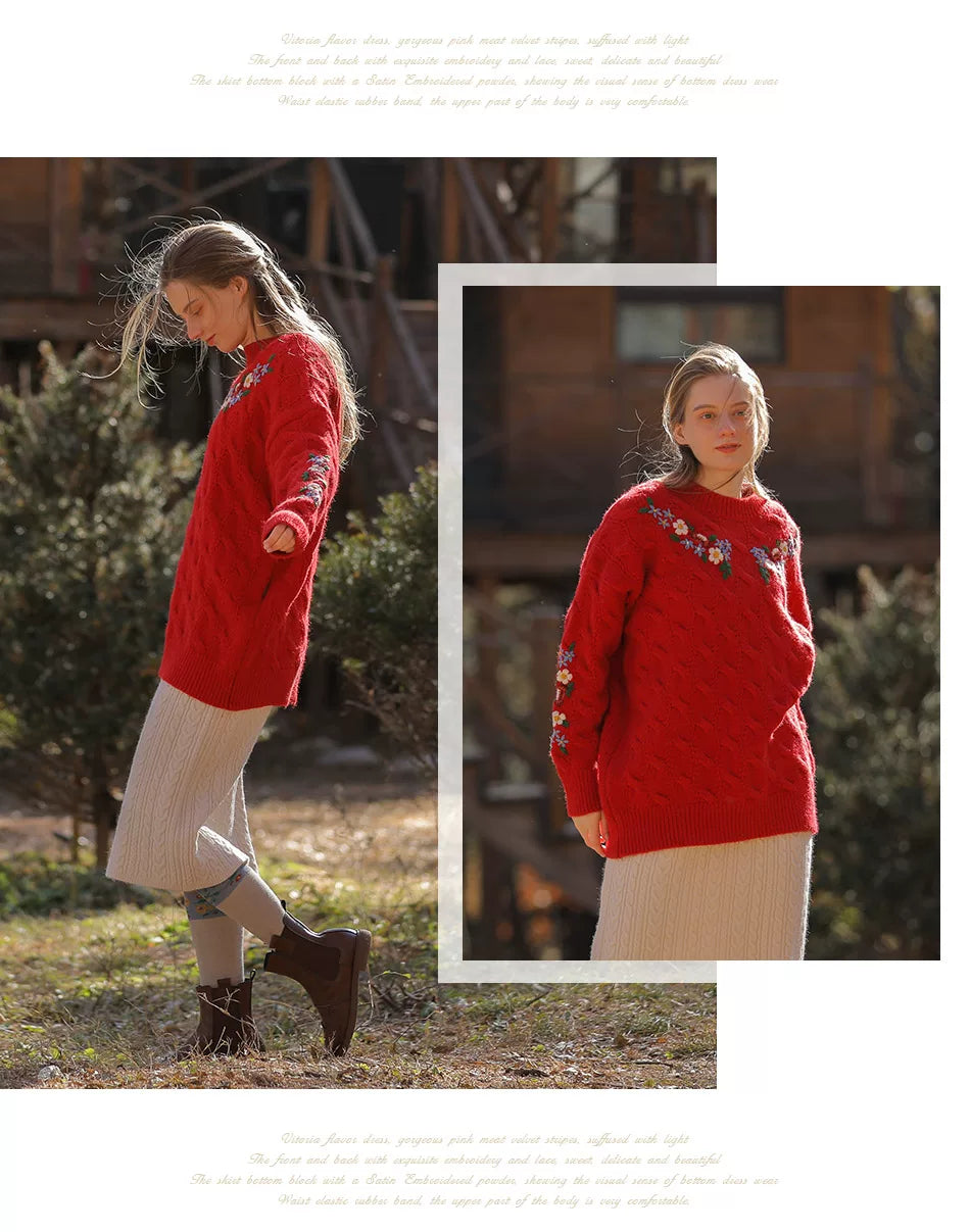 Vintage Embroidered Diana Sweater