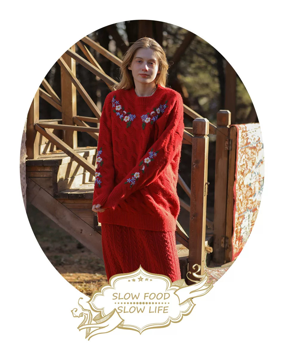 Vintage Embroidered Diana Sweater