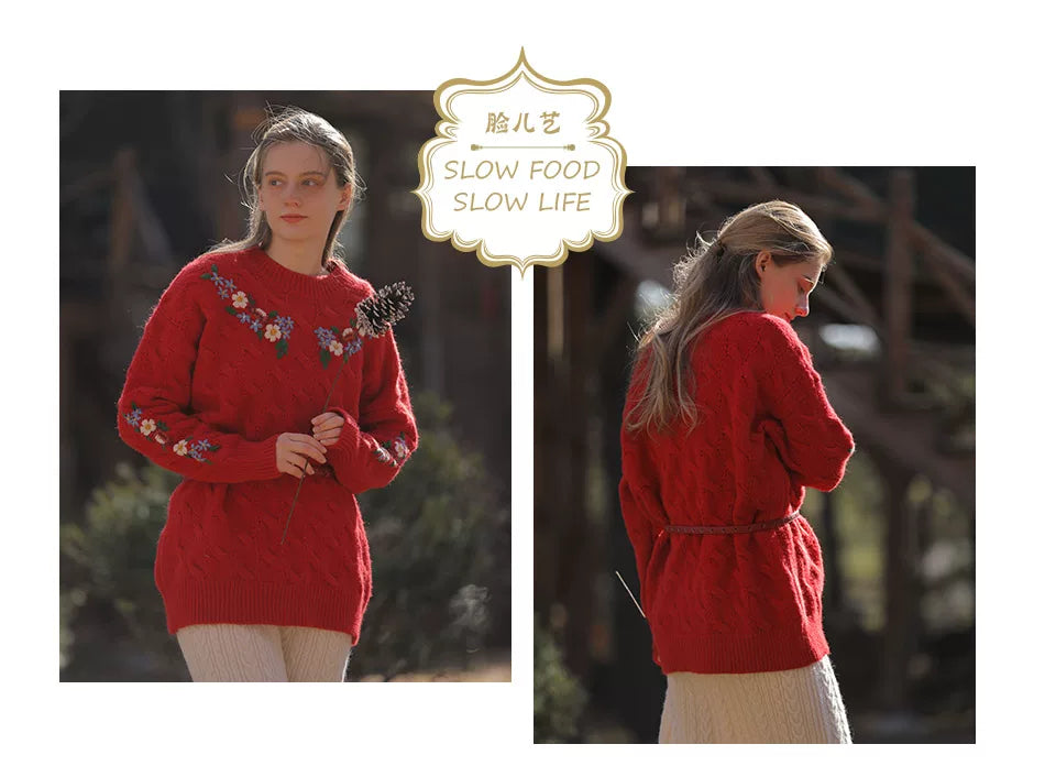 Vintage Embroidered Diana Sweater