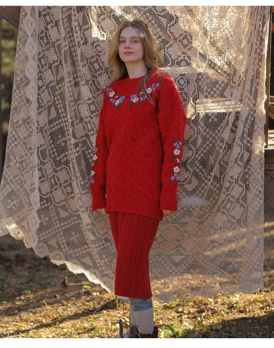 Vintage Embroidered Diana Sweater