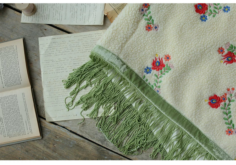 Embroidered Floral Dream Hooded Cloak