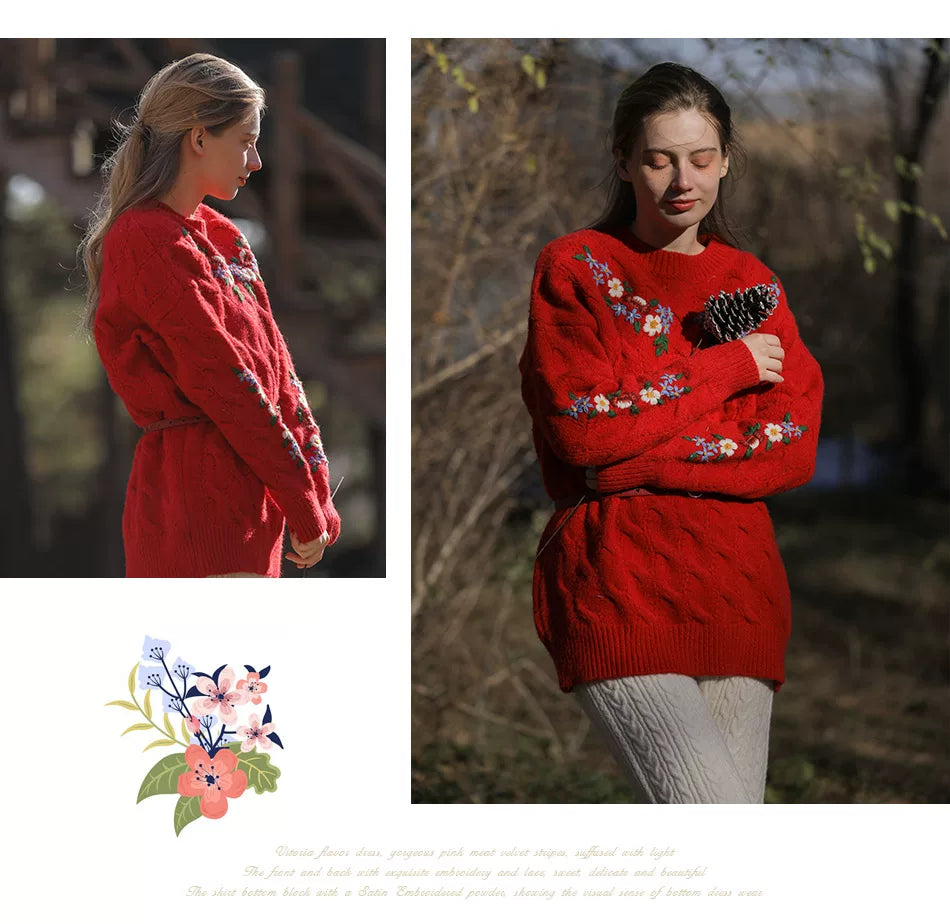 Vintage Embroidered Diana Sweater