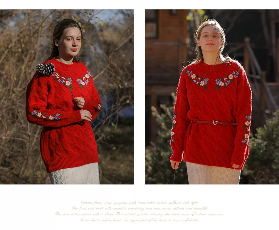 Vintage Embroidered Diana Sweater