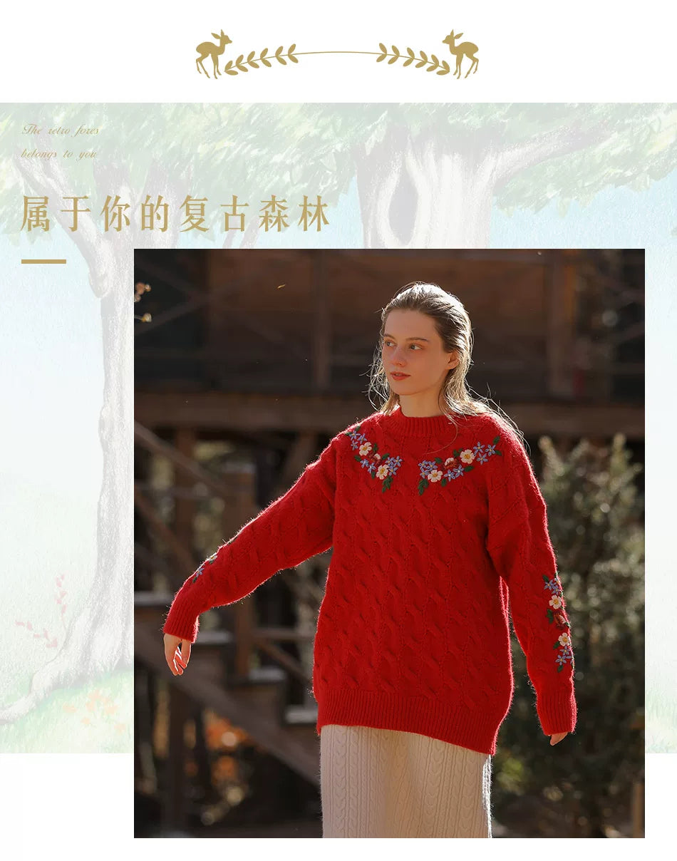 Vintage Embroidered Diana Sweater