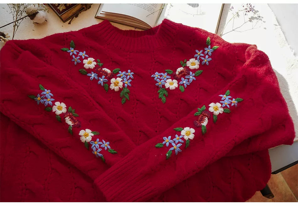 Vintage Embroidered Diana Sweater
