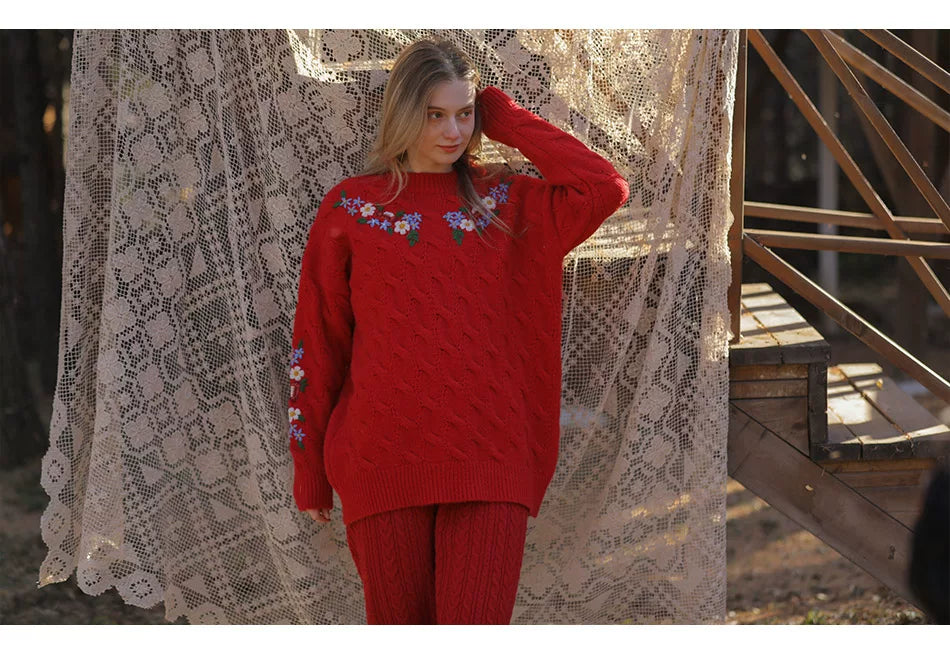 Vintage Embroidered Diana Sweater