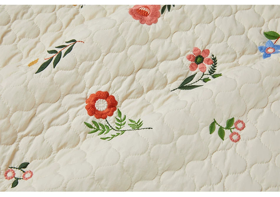 Sweet Jane Embroidery Cotton Padded Coat Skirt set