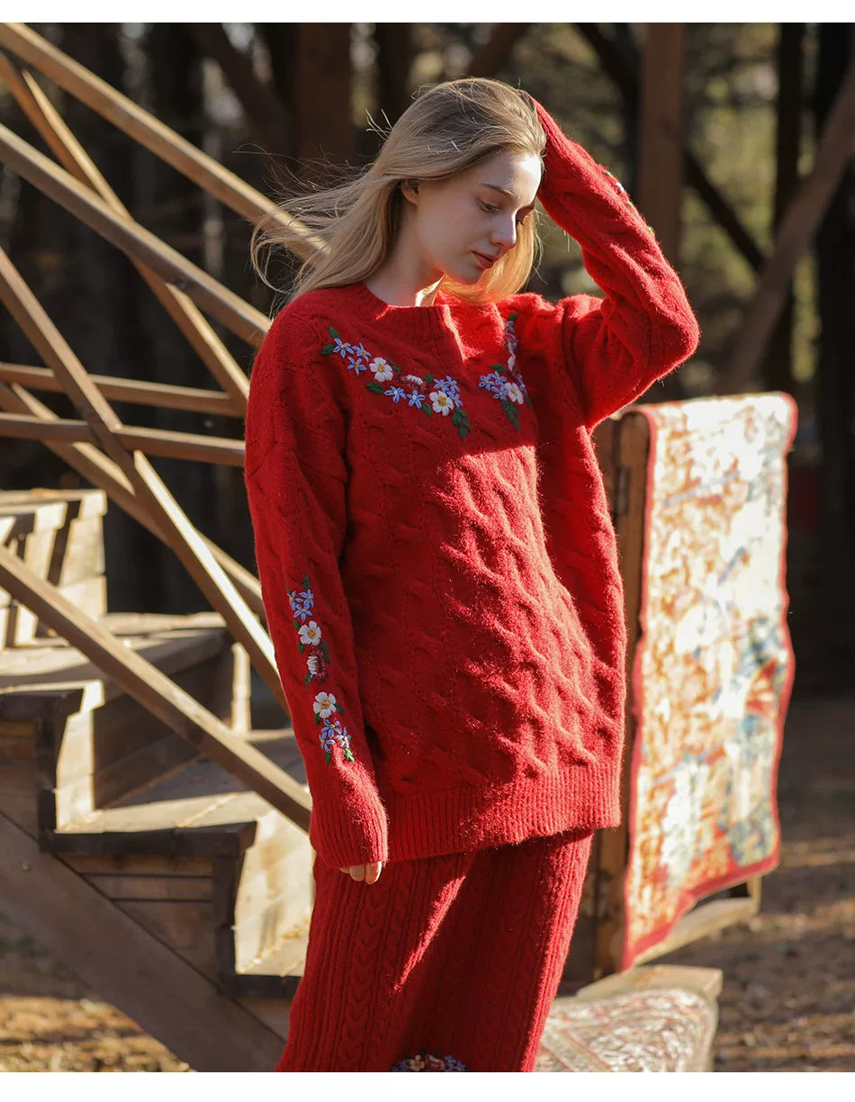 Vintage Embroidered Diana Sweater