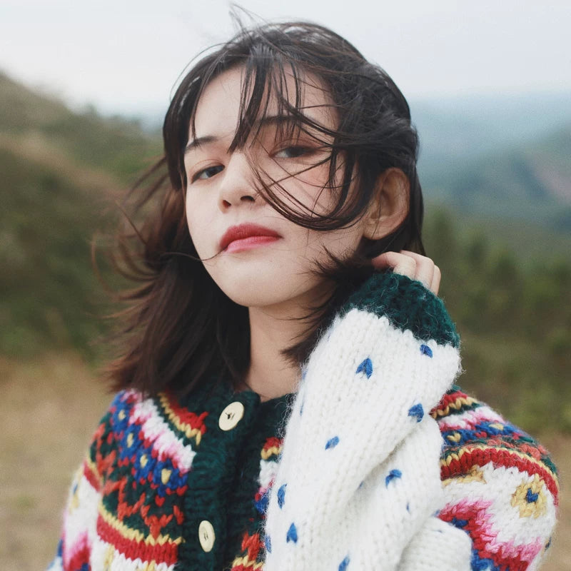 Fair Isle Icelandic Handmade 100% Wool Cardigans