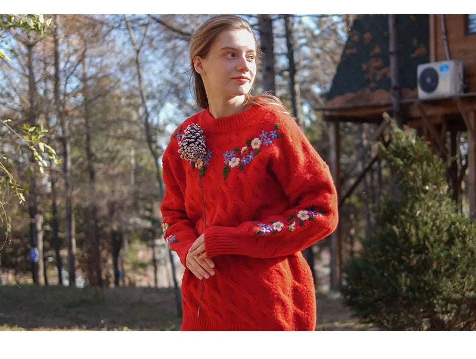 Vintage Embroidered Diana Sweater