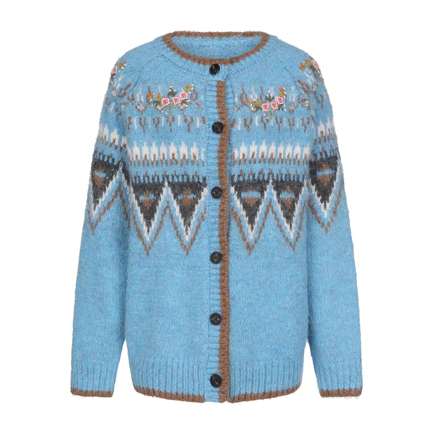 Fair Isle Blue Cashmere Sweater