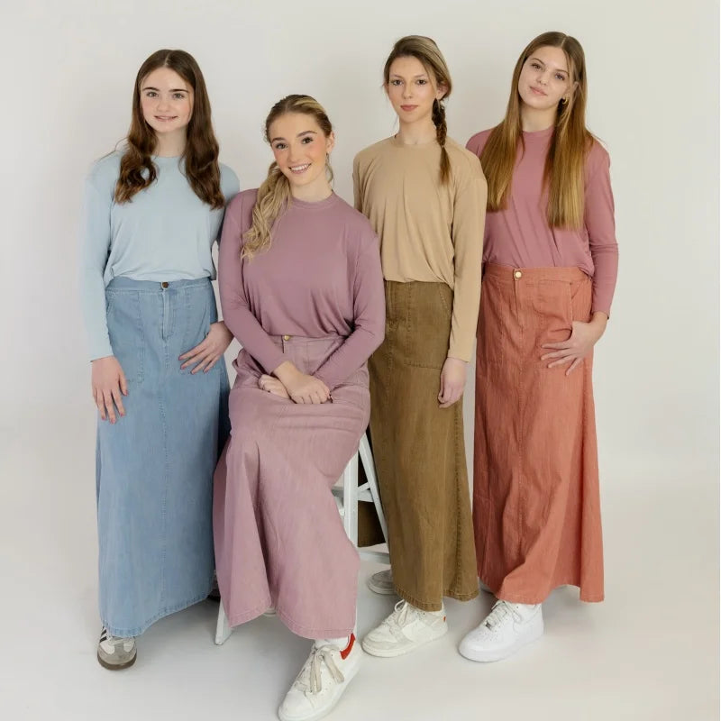 Pastel Pretty Skirt & Tee Set, Modestly Yours