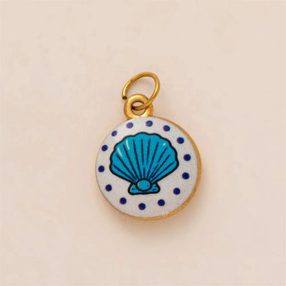 Classic Pendant, hand painted gold plating