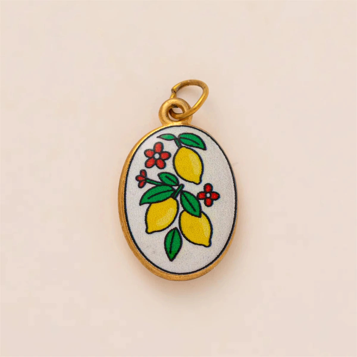 Classic Pendant, hand painted gold plating